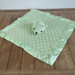 Tadpoles Green Dot Bear Baby Lovey Security Blanket